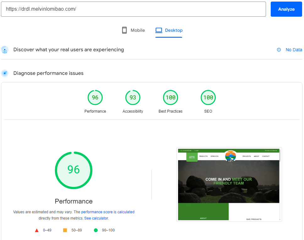 DRDL Desktop Performance