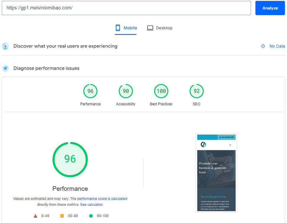 GP-1 Mobile Performance