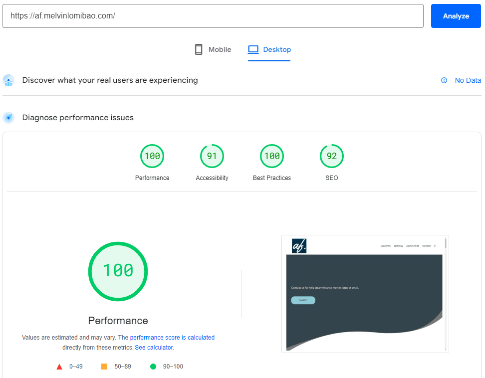 AF Desktop Performance