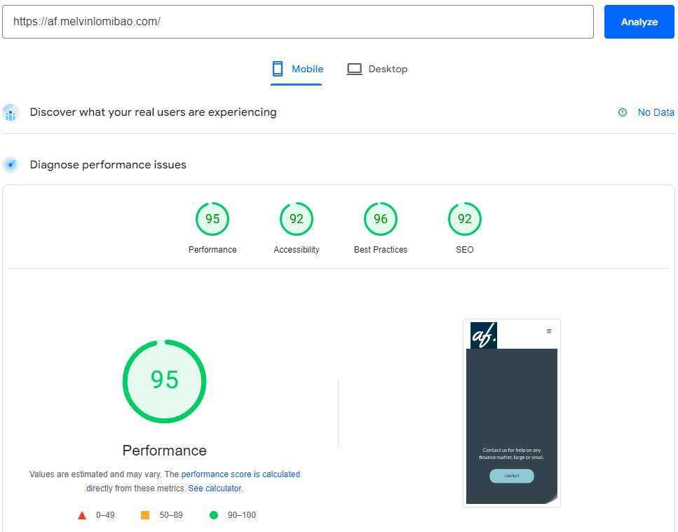 AF Mobile Performance