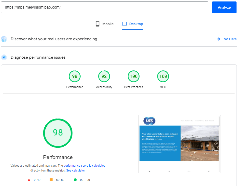MPS Desktop Performance