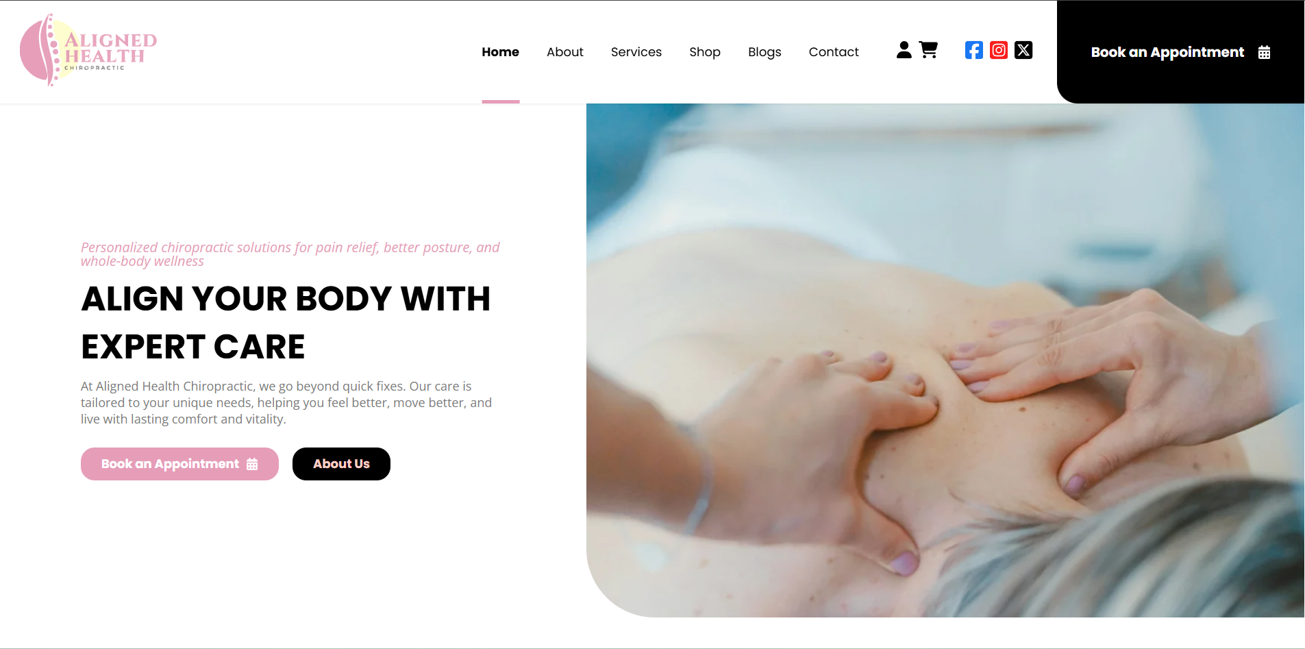 Aligned Health Chiropractic Desktop Performance